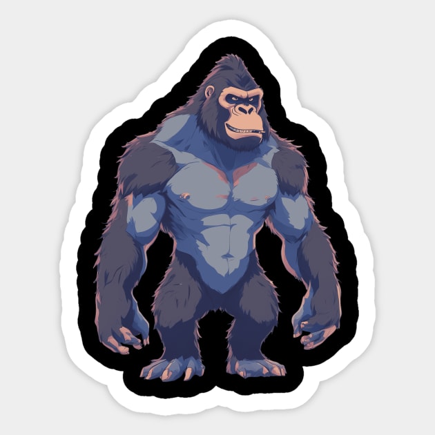 Silverback Gorilla Sticker by animegirlnft